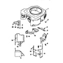 Craftsman 501CV20S-65538 blower housing & baffles (71/501) diagram