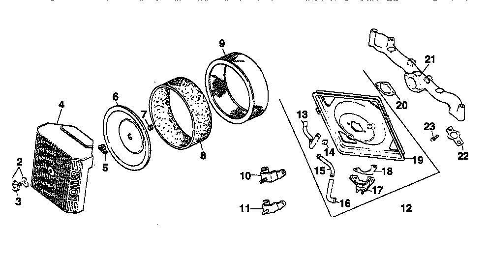 Craftsman 917251642 air intake (71/501) diagram