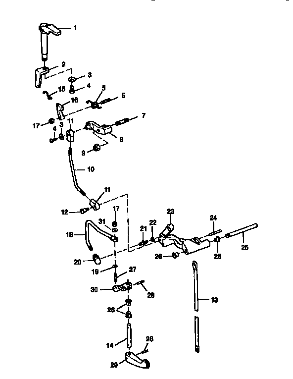 Craftsman 225581508 shift linkage diagram