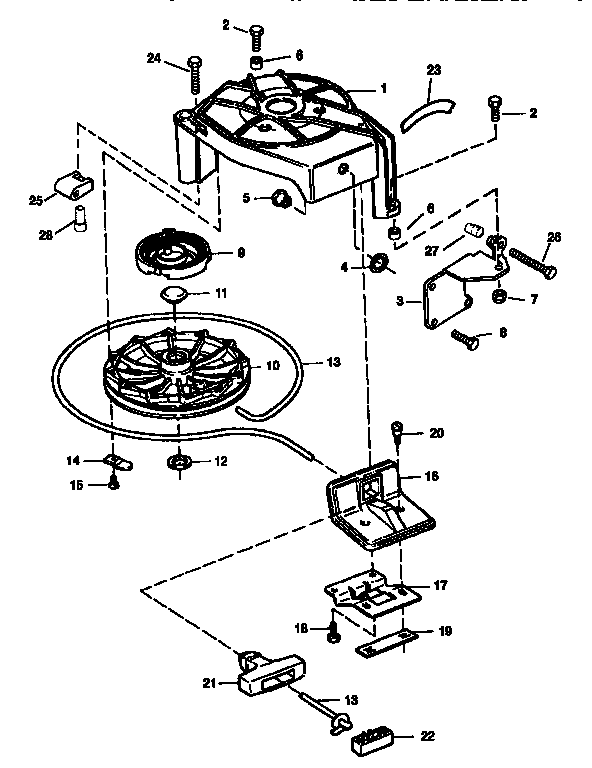 Craftsman 225581508 starter assembly diagram