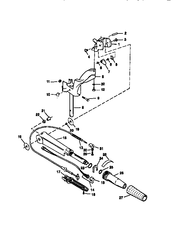 Craftsman 225581508 steer handle/twist grip throttle diagram