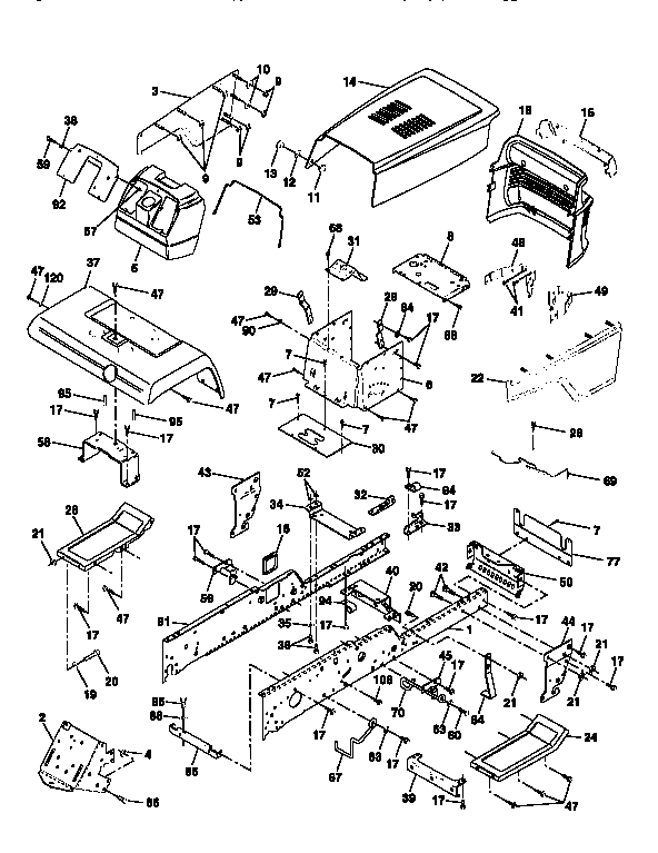Craftsman 917250262 chassis and enclosures diagram