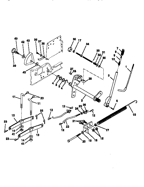Craftsman 917250262 lift assembly diagram
