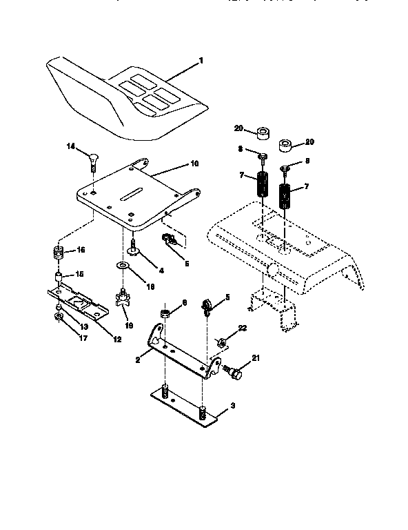 Craftsman 917250262 seat assembly diagram