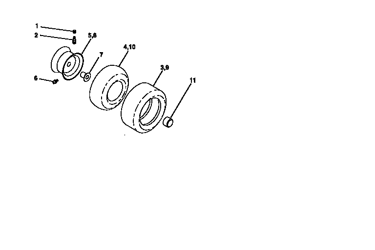 Craftsman 917250262 wheels and tires diagram