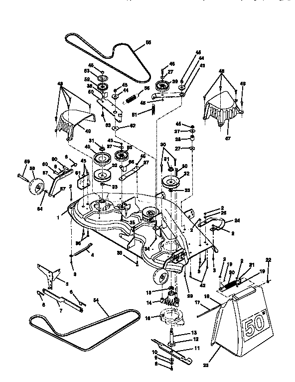 Craftsman 917250262 mower deck diagram