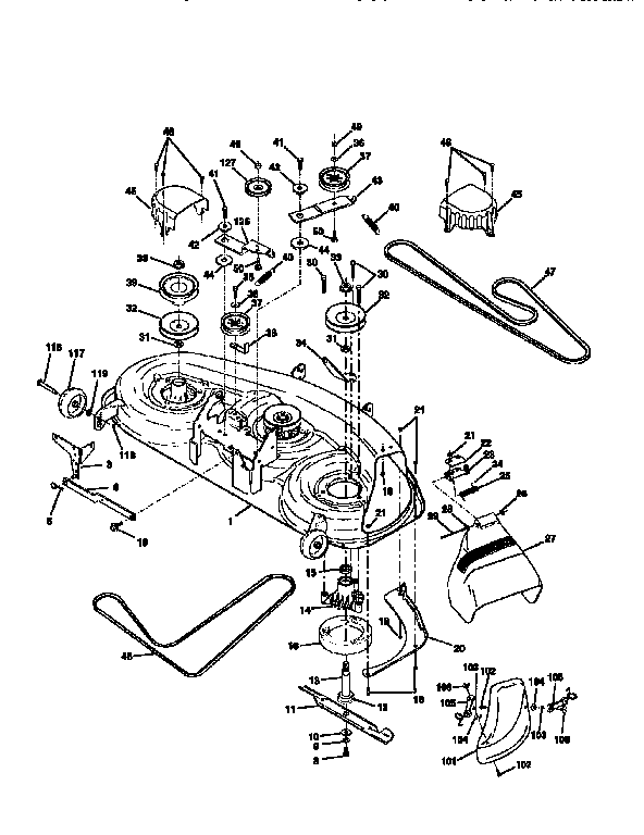 Craftsman 917251521 mower deck diagram
