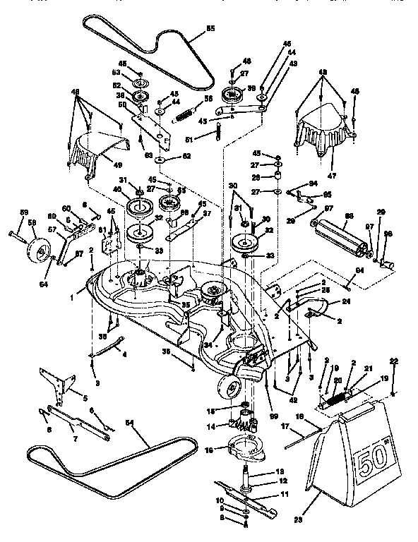 Craftsman 917251571 mower deck diagram