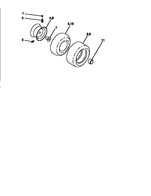 Craftsman 917251571 wheels and tires diagram