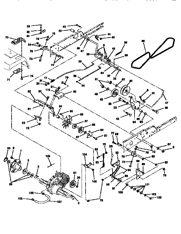Craftsman 917251641 ground drive diagram