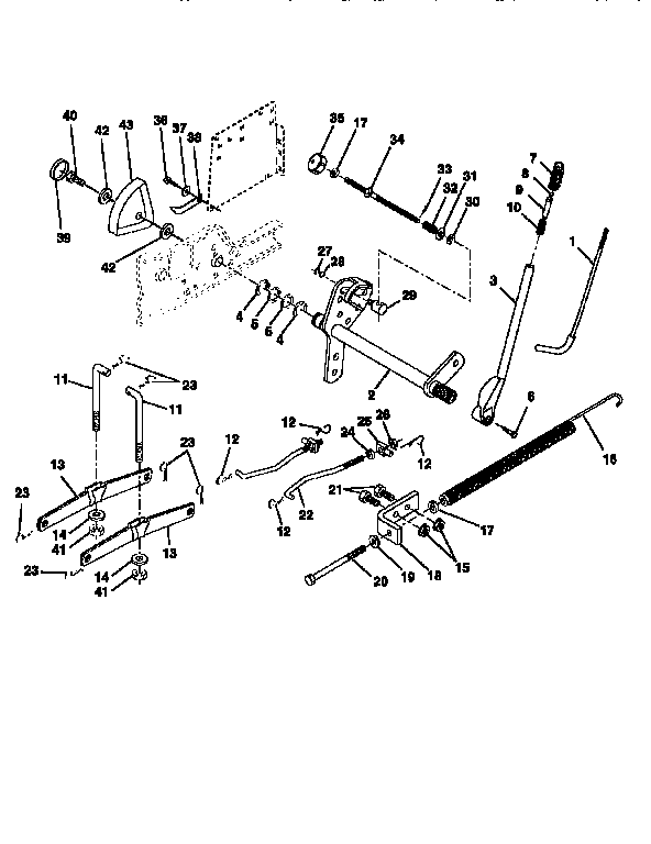 Craftsman 917251641 lift assembly diagram