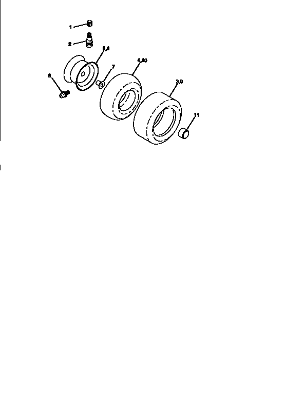 Craftsman 917251641 wheels and tires diagram