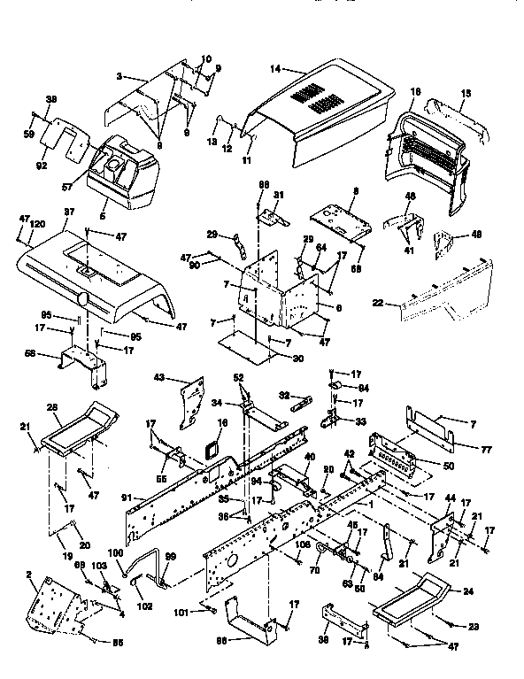 Craftsman 917251660 chassis & enclosures diagram