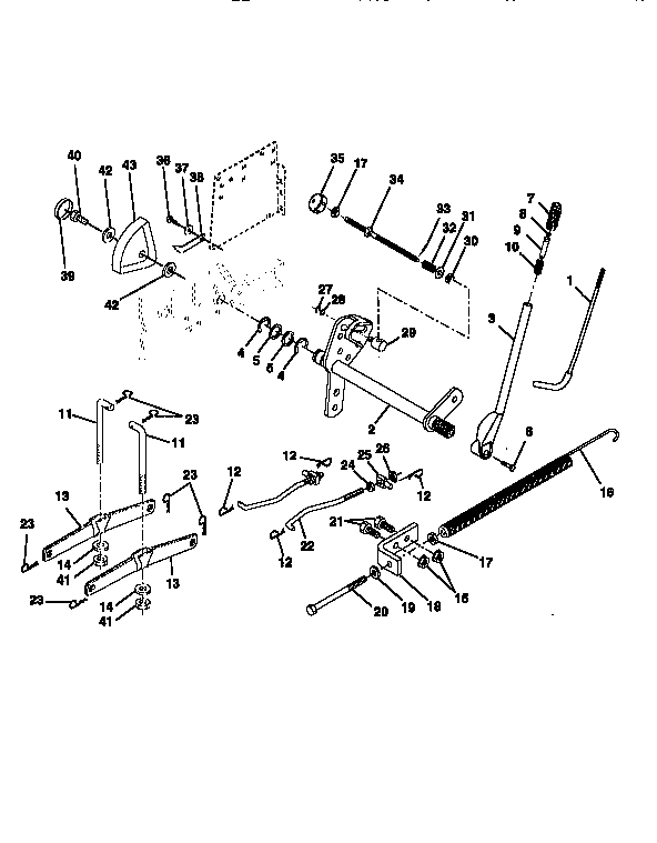 Craftsman 917251660 lift assembly diagram
