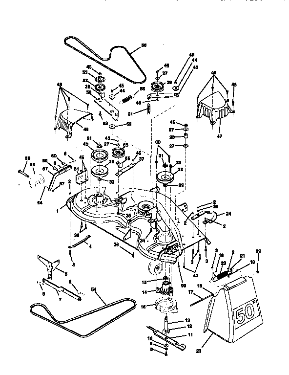 Craftsman 917251660 mower deck diagram