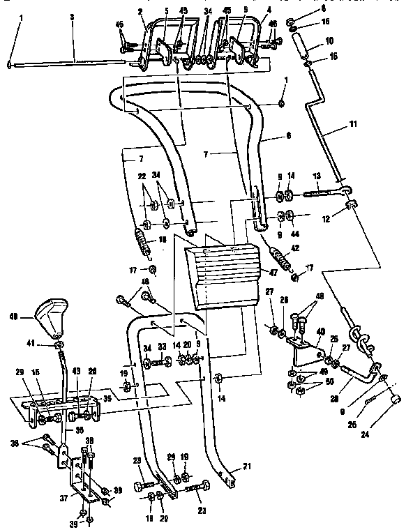 Craftsman 88426 upper handle assembly diagram