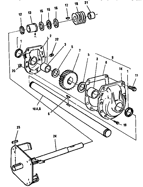 Craftsman 88426 gear box assembly diagram