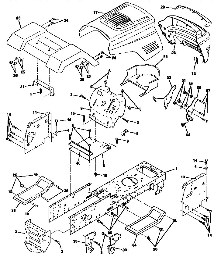 Craftsman 917256521 chassis and enclosures diagram