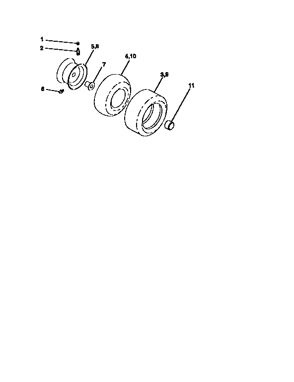 Craftsman 917256521 wheels and tires diagram