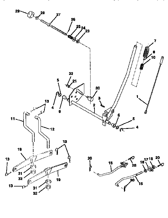 Craftsman 917256521 mower lift diagram