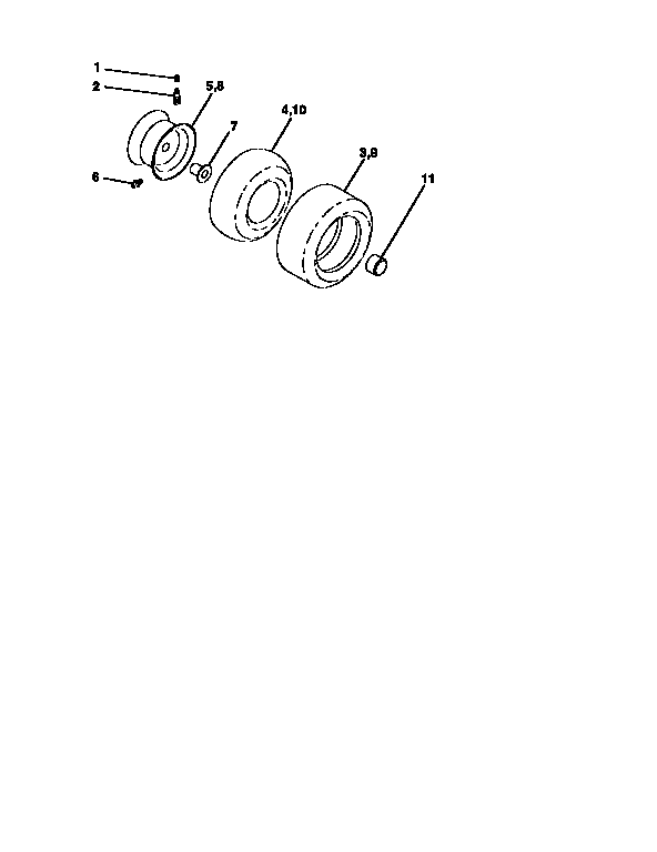 Craftsman 917256542 wheels and tires diagram