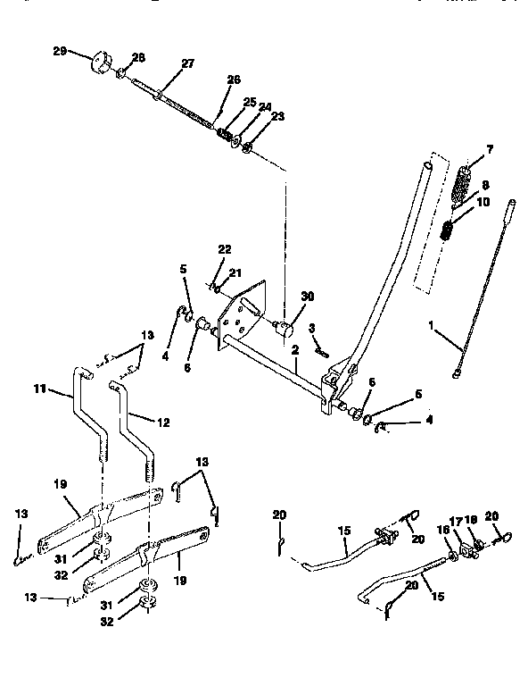 Craftsman 917256542 mower lift diagram