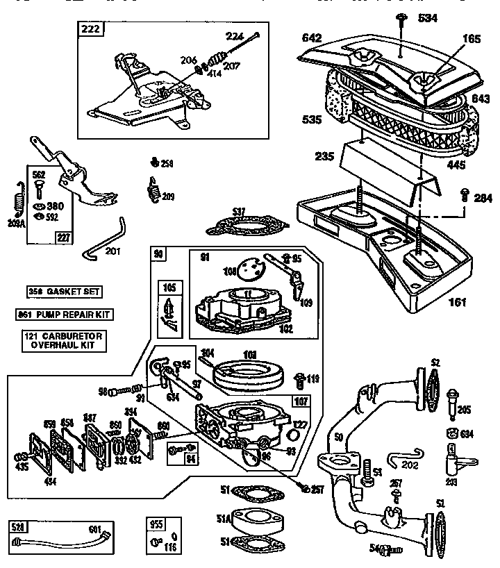 Craftsman 917251472 engine 460777-1297-01 (71,500) diagram