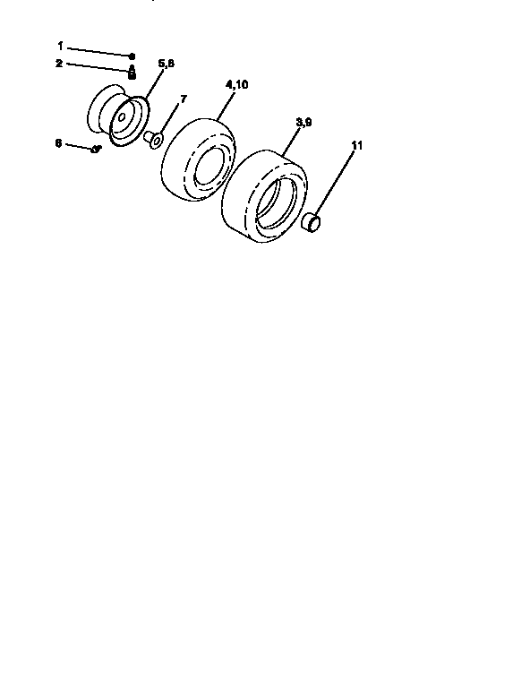 Craftsman 917251470 wheels and tires diagram