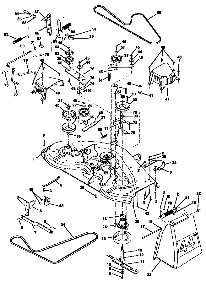 Craftsman 917251470 mower deck diagram