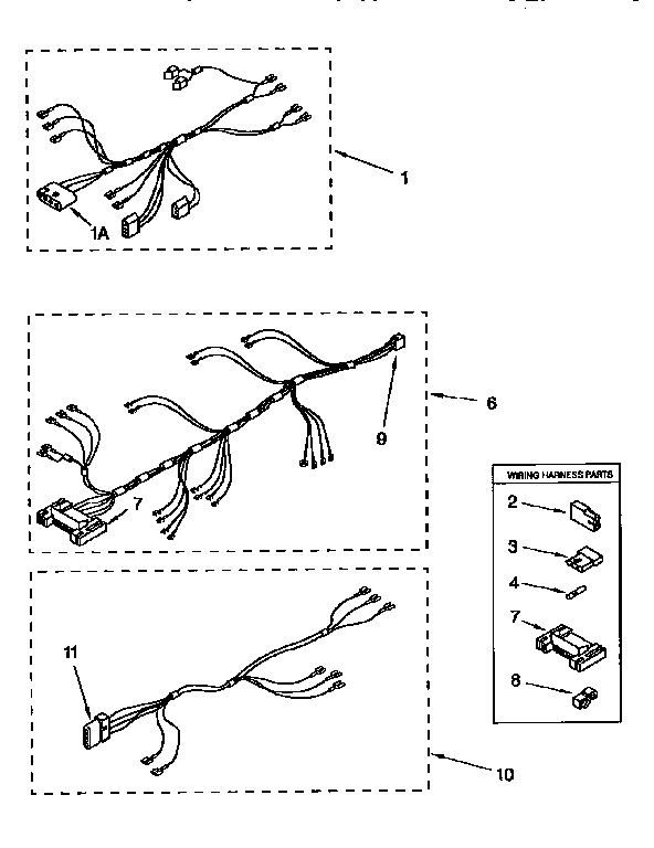 Kenmore 11086405160 wiring harness diagram