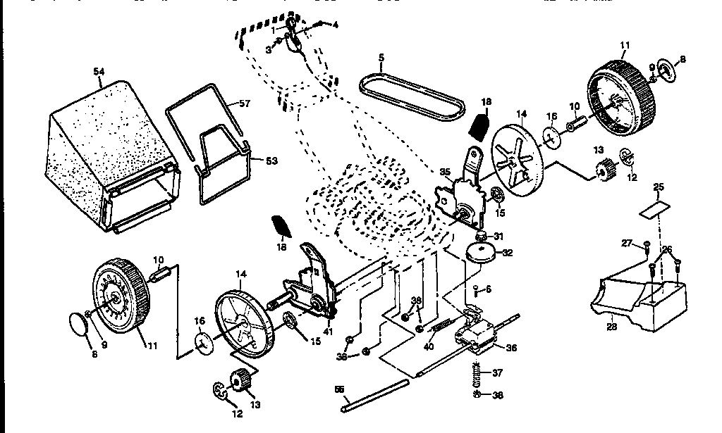 Craftsman 917376870 drive assembly diagram
