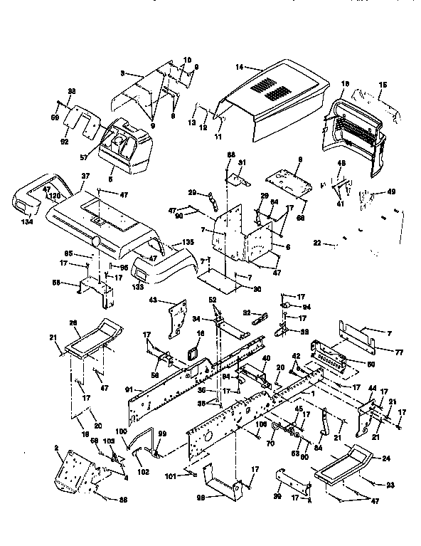 Craftsman 917251570 chassis and enclosures diagram