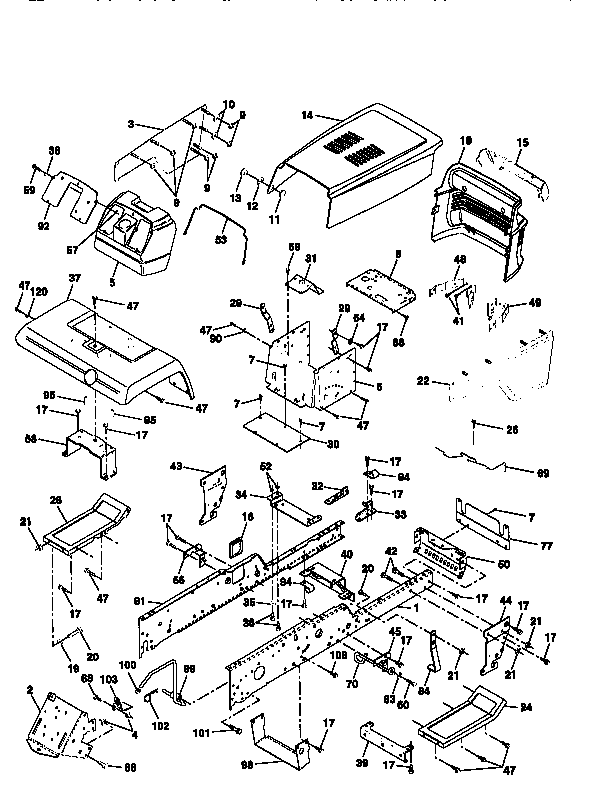 Craftsman 917251491 chassis and enclosures diagram