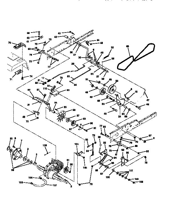 Craftsman 917251491 ground drive diagram