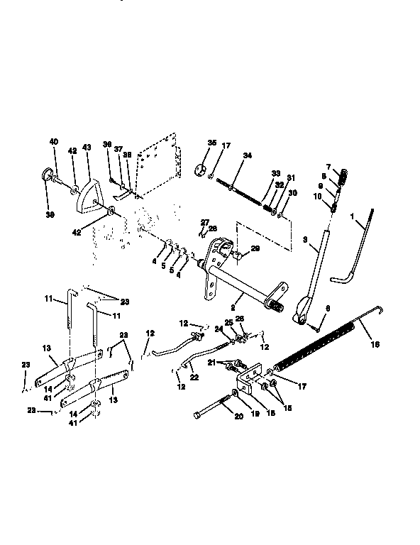 Craftsman 917251491 lift assembly diagram