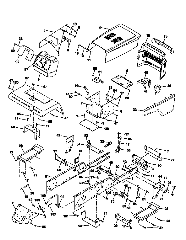 Craftsman 917251640 chassis and enclosures diagram