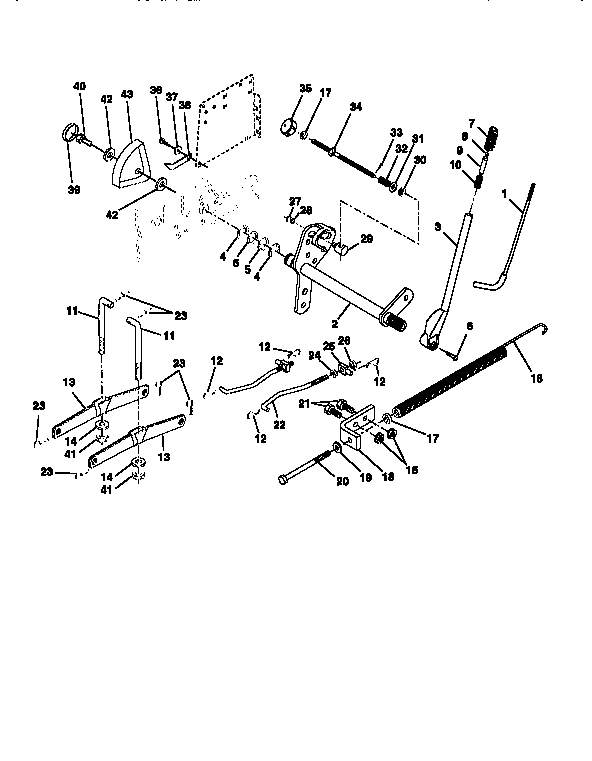 Craftsman 917251640 lift assembly diagram