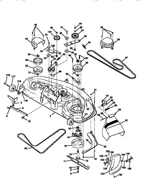 Craftsman 917251640 mower deck diagram