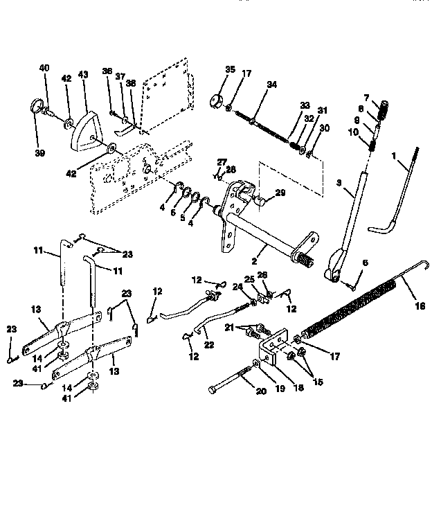 Craftsman 917251650 lift assembly diagram