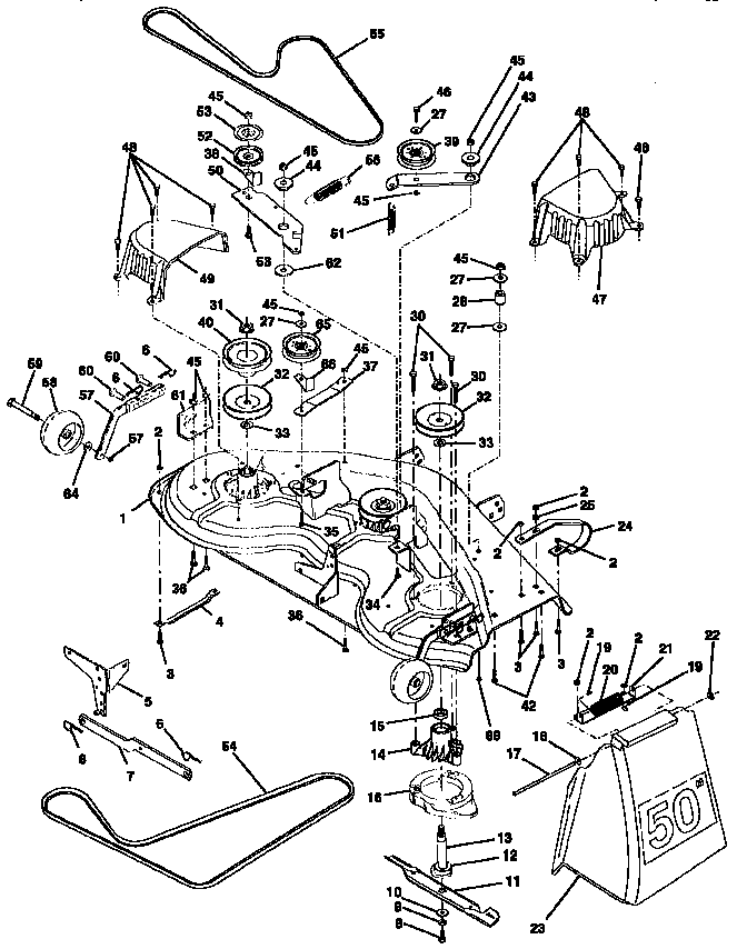 Craftsman 917251650 mower deck diagram