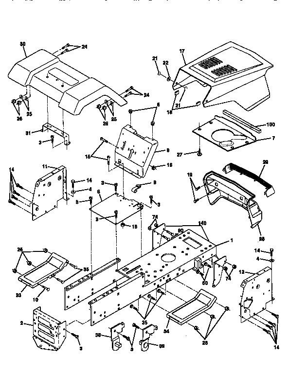 Craftsman 917256350 chassis and enclosures diagram