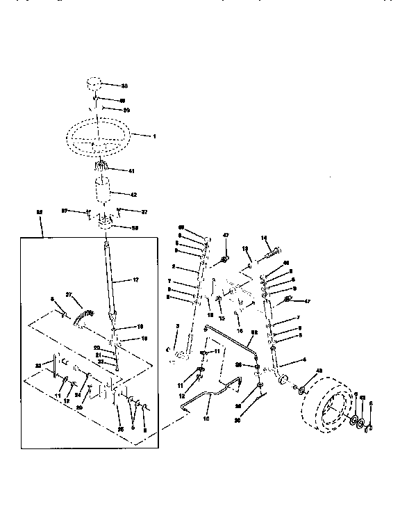 Craftsman 917256350 steering assembly diagram
