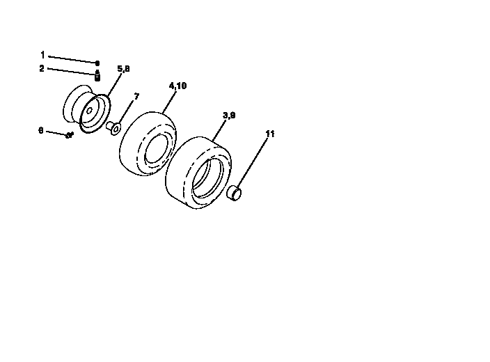 Craftsman 917256350 wheels and tires diagram