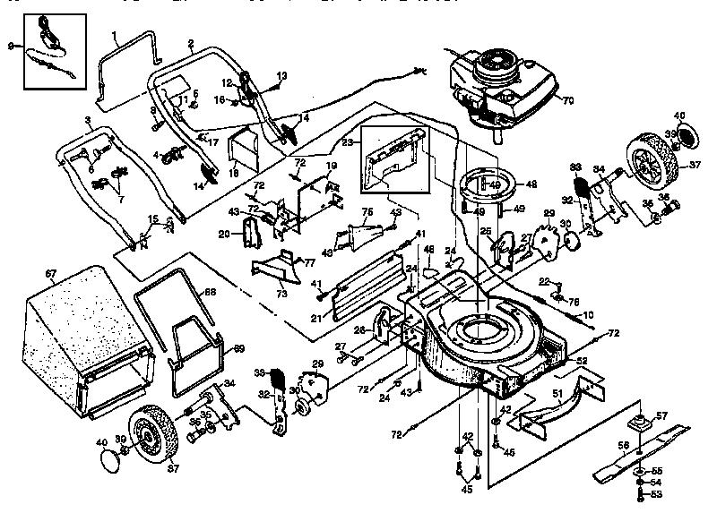 Craftsman 917376250 main frame diagram