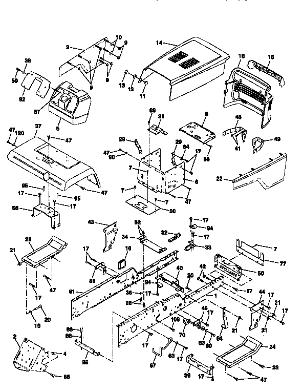 Craftsman 917251550 chassis and enclosures diagram