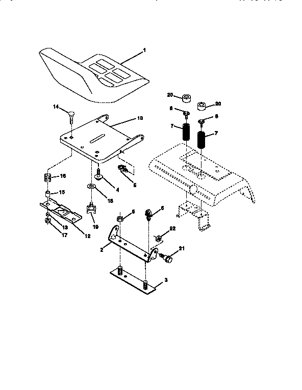 Craftsman 917251550 seat assembly diagram