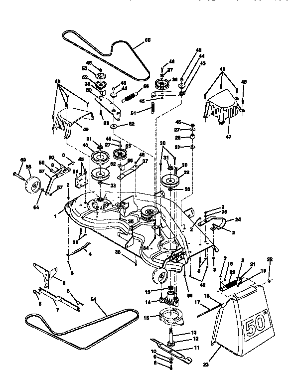 Craftsman 917251550 mower deck diagram