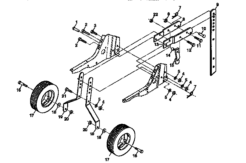 Craftsman 917295360 wheel and depth stake assembly diagram