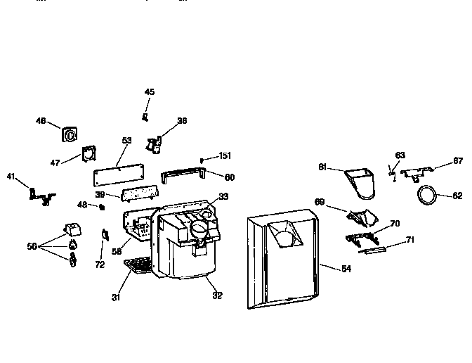 Kenmore 3639564650 dispenser diagram