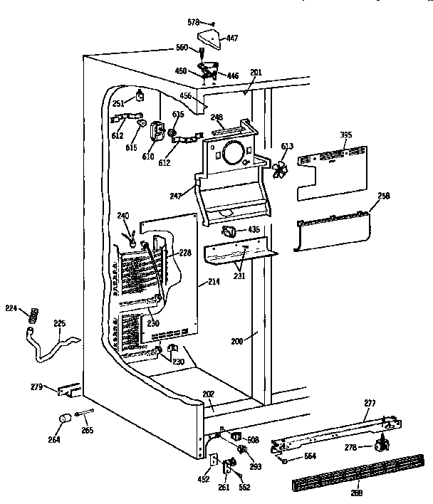 Kenmore 3639564650 freezer section diagram